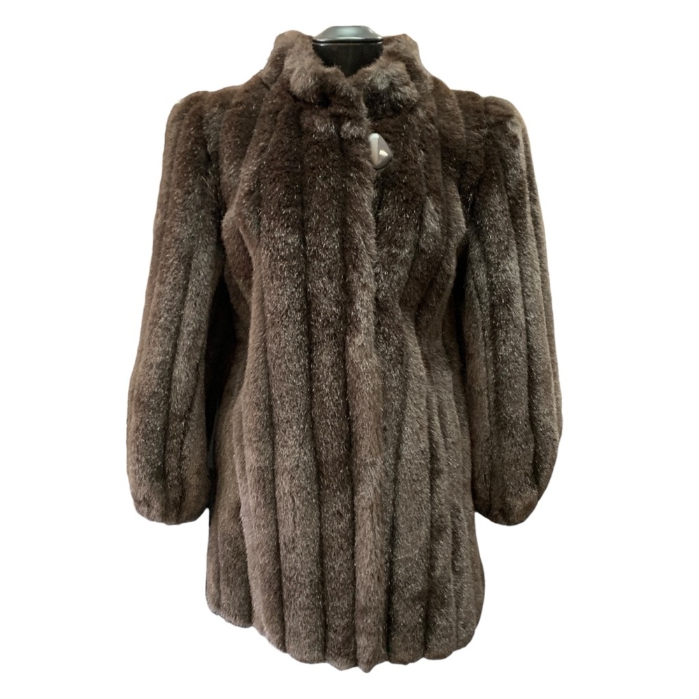 Dark Brown Faux Fur Coat